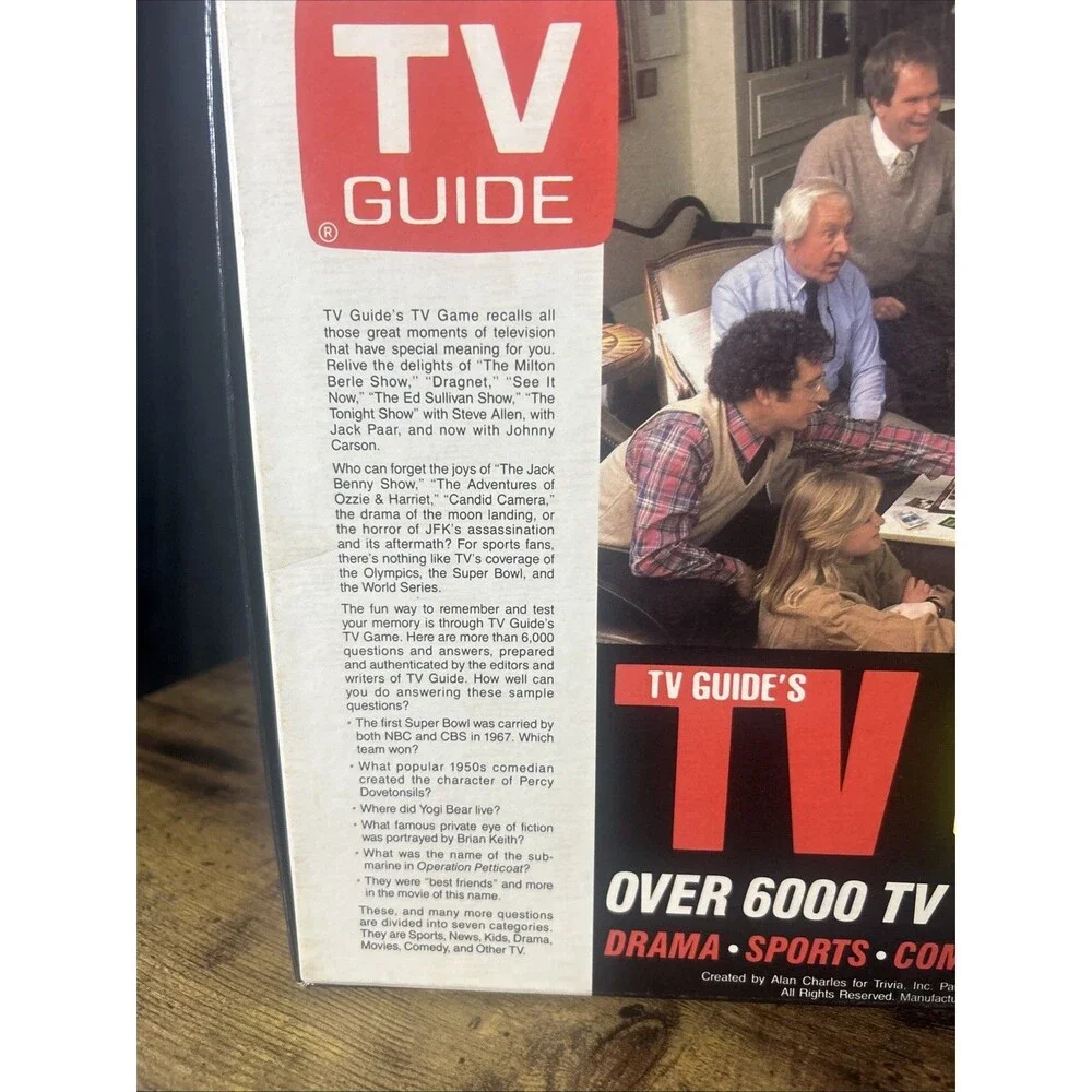 1984 TV Guide's TV Board Game Vintage Classic 6000 Trivia Questions  2 + Players